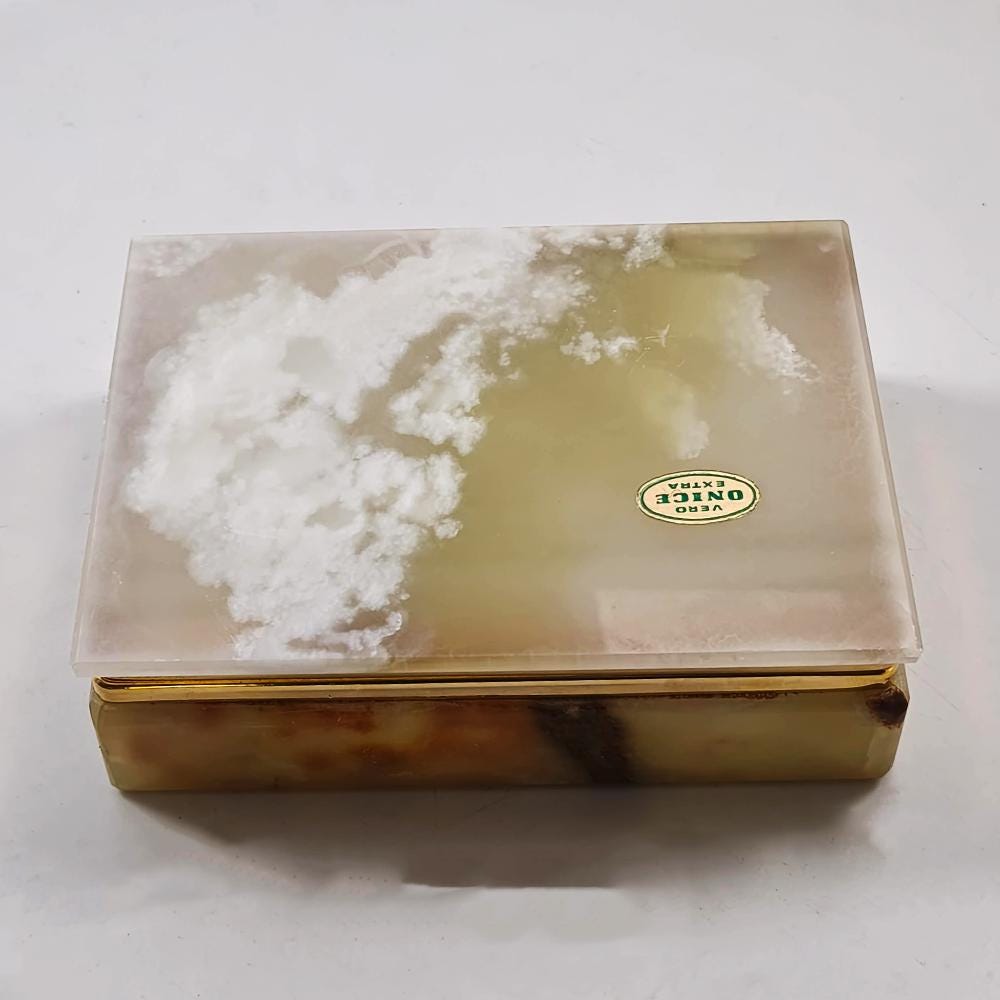 1960s Jewelry Box in Extra Onyx. Made in Italy