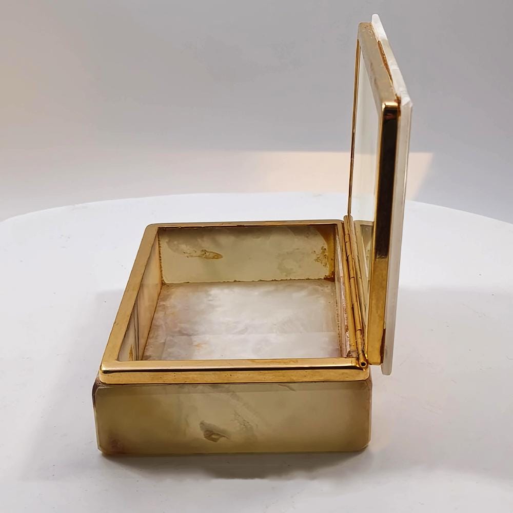 1960s Jewelry Box in Extra Onyx. Made in Italy