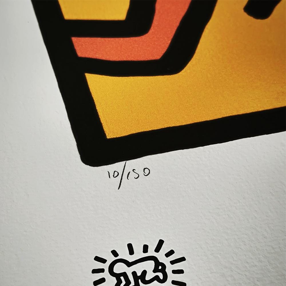 1990s Keith Haring Limited Edition Lithograph Numbered in Pencil.