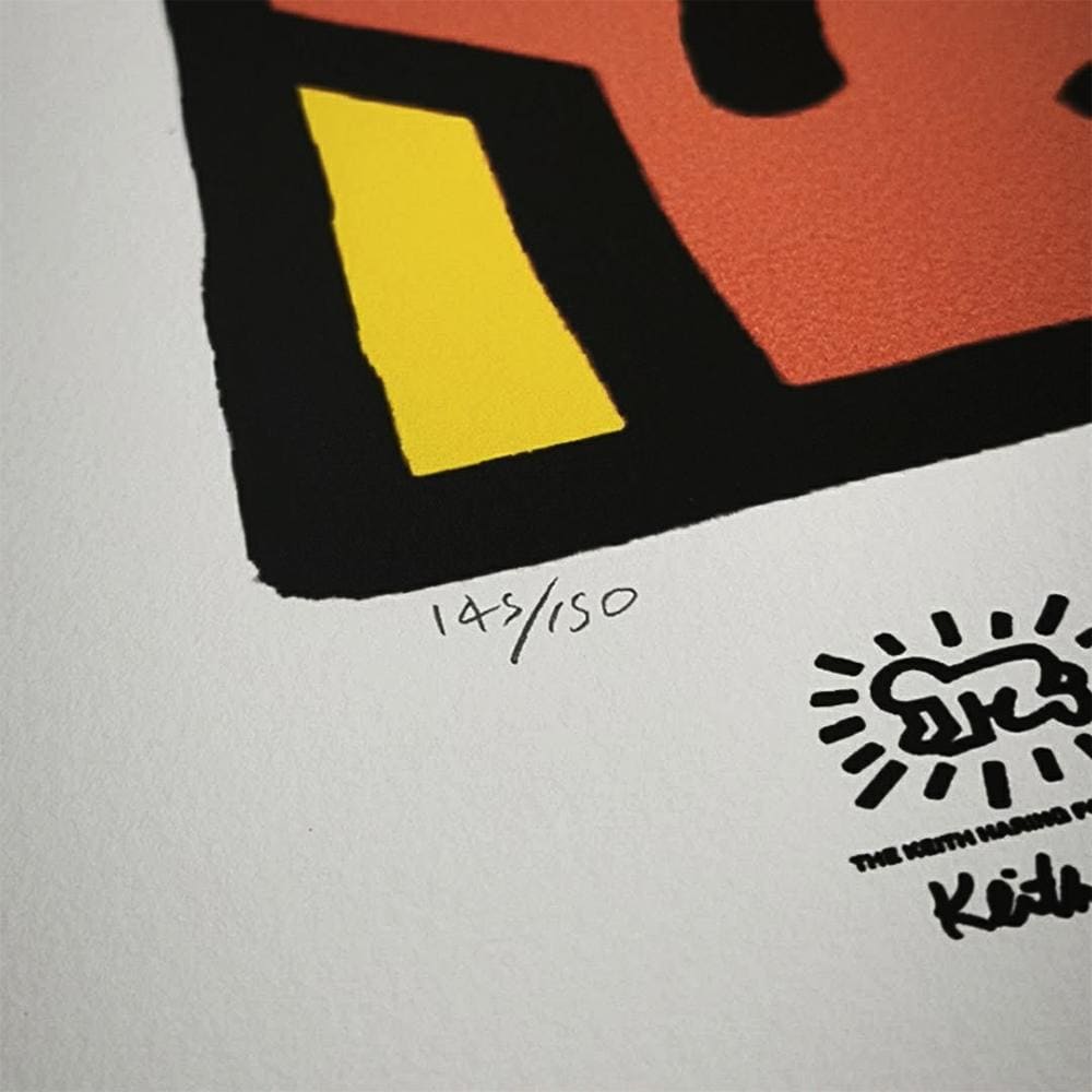 1990s Keith Haring Limited Edition Lithograph Numbered in Pencil.