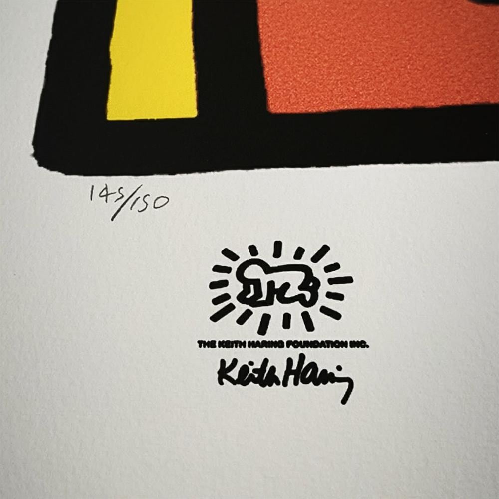 1990s Keith Haring Limited Edition Lithograph Numbered in Pencil.