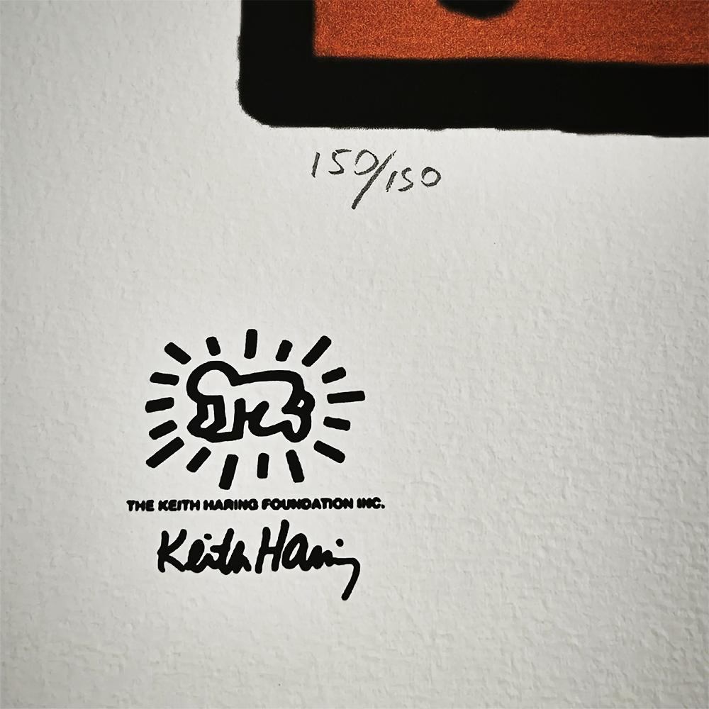 1990s Keith Haring Limited Edition Lithograph Numbered in Pencil.