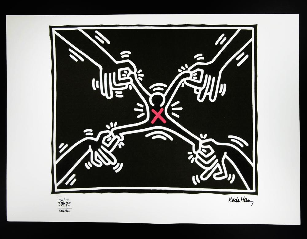 1990s Keith Haring Limited Edition Lithograph Numbered in Pencil.