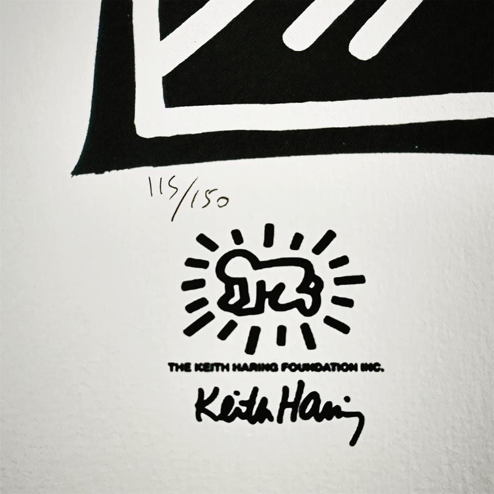 1990s Keith Haring Limited Edition Lithograph Numbered in Pencil.