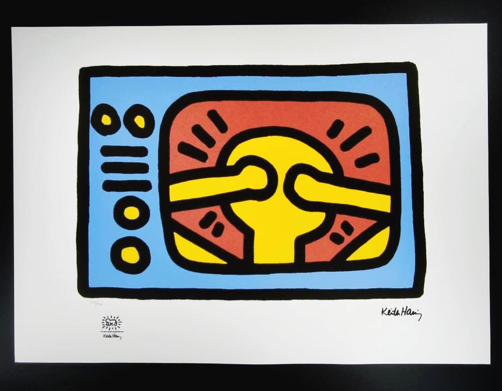 1990s Keith Haring Limited Edition Lithograph Numbered in Pencil.