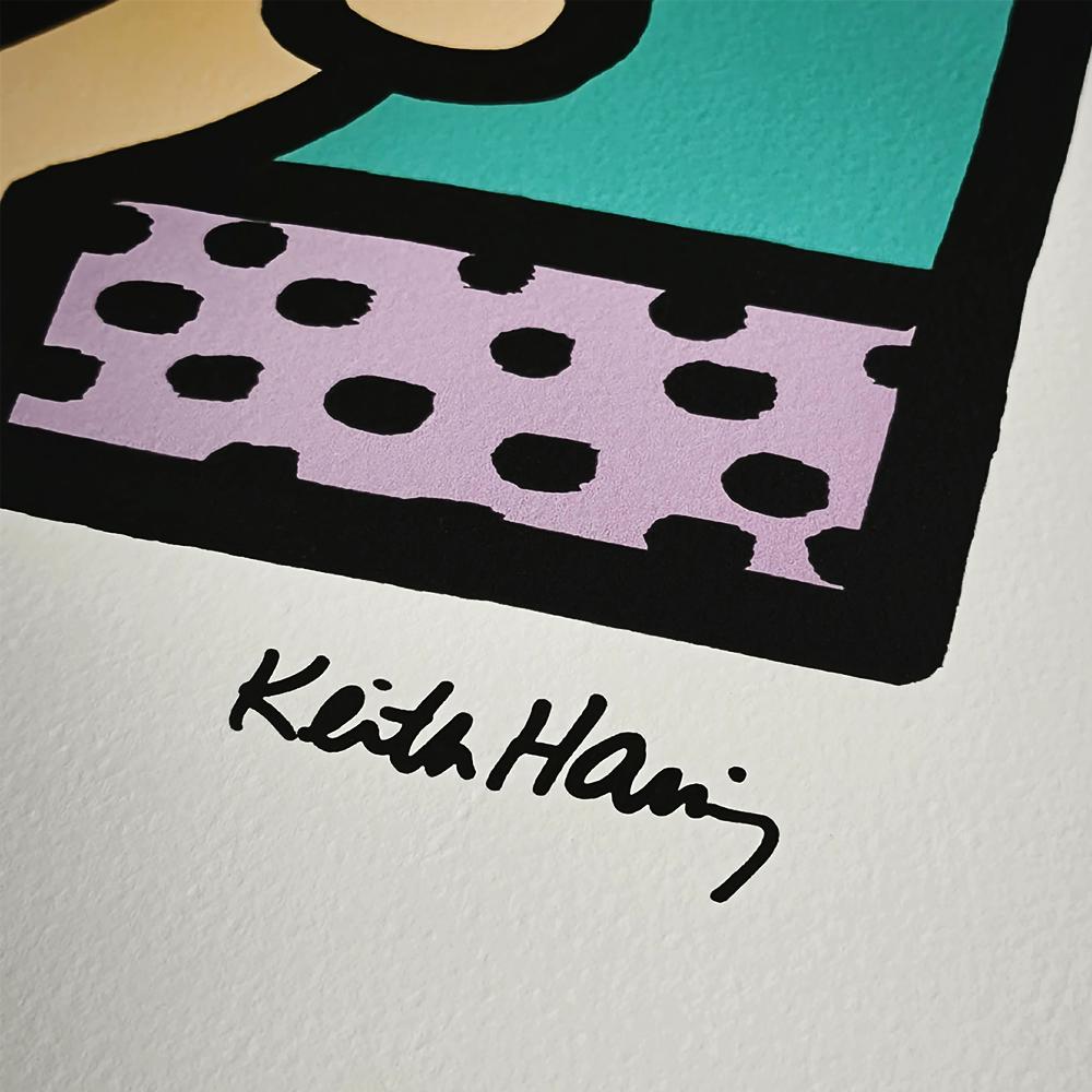 1990s Keith Haring Limited Edition Lithograph Numbered in Pencil.
