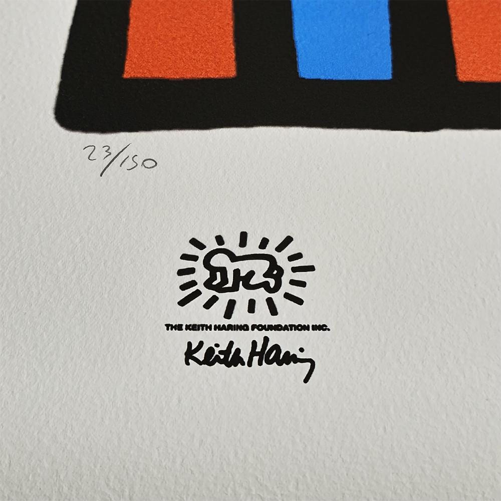 1990s Keith Haring Limited Edition Lithograph - Numbered in Pencil.