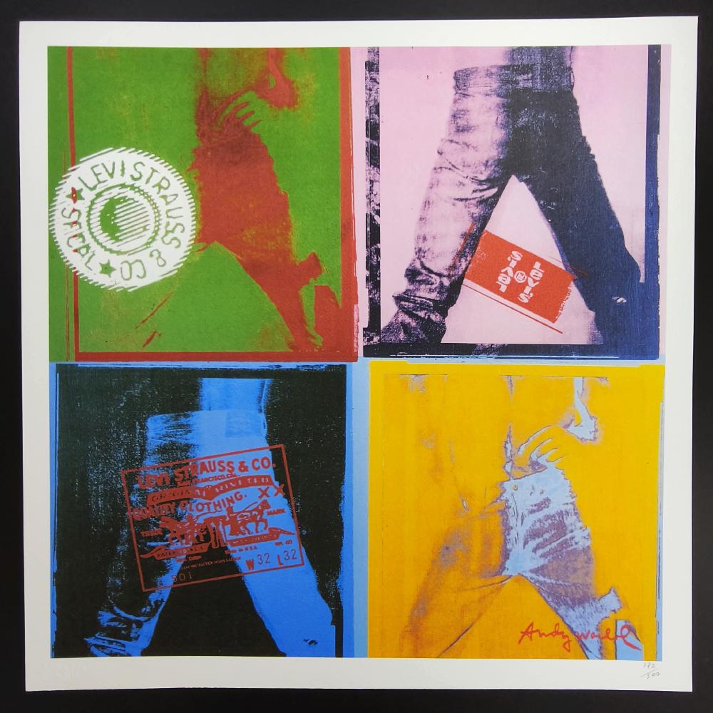 1980s Andy Warhol "Levi's" Limited Edition Lithograph by CMOA - 50 x 50 cm