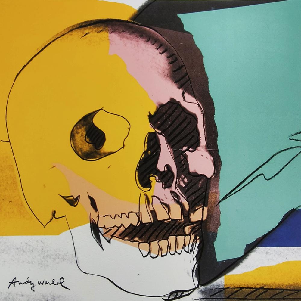 1980s Andy Warhol "Skull" Limited Edition Lithograph by CMOA - 50 x 50 cm