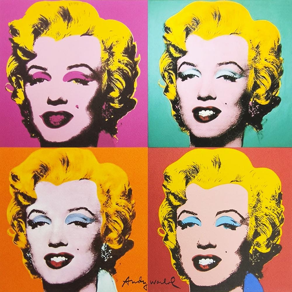 1980s Andy Warhol "Marilyn" Limited Edition Lithograph by CMOA - 50 x 50 cm