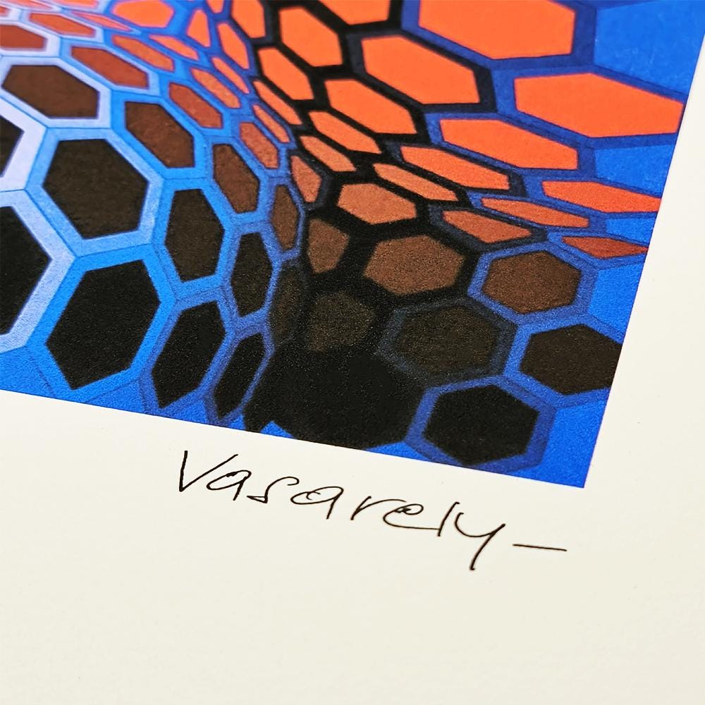 1970s Victor Vasarely Limited numbered Edition Lithograph.