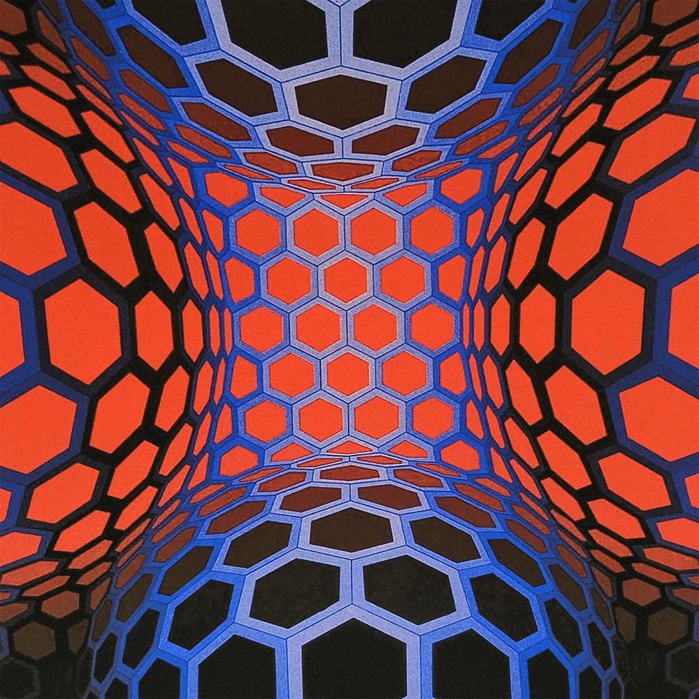 1970s Victor Vasarely Limited numbered Edition Lithograph.