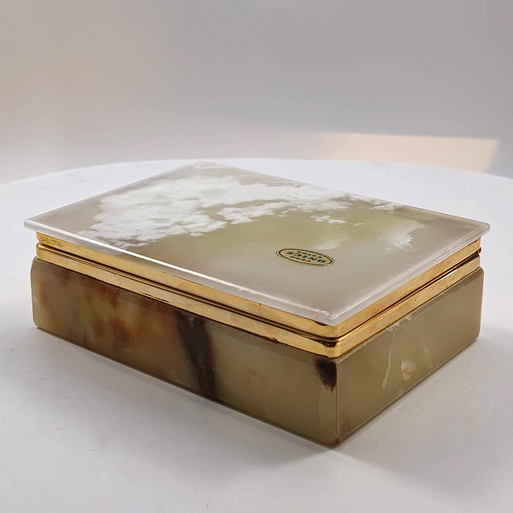 1960s Jewelry Box in Extra Onyx. Made in Italy