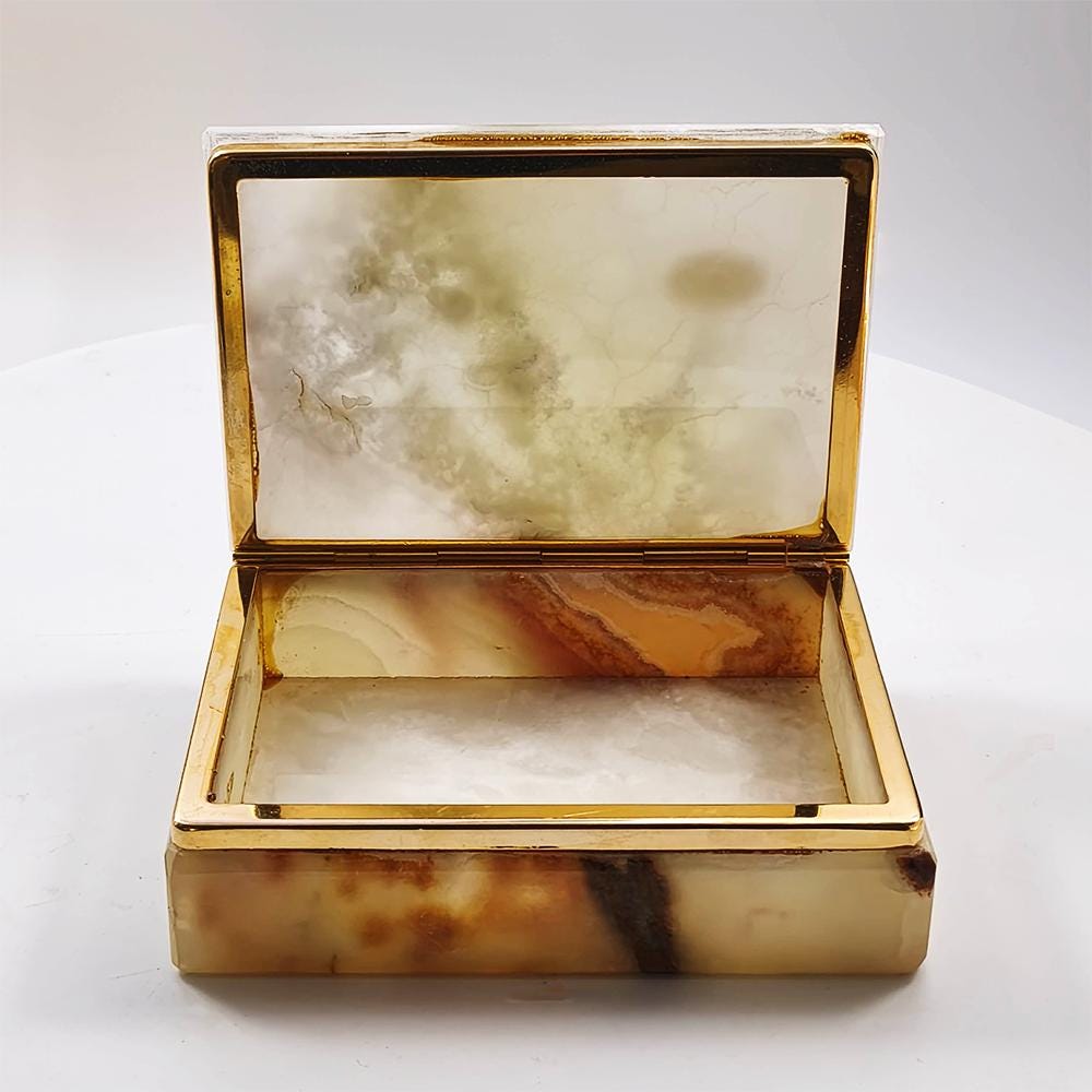 1960s Jewelry Box in Extra Onyx. Made in Italy