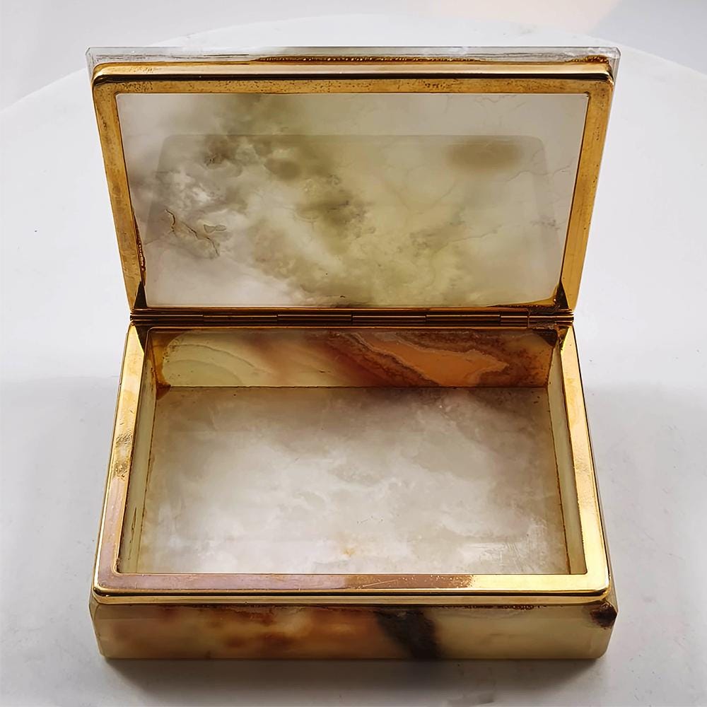 1960s Jewelry Box in Extra Onyx. Made in Italy