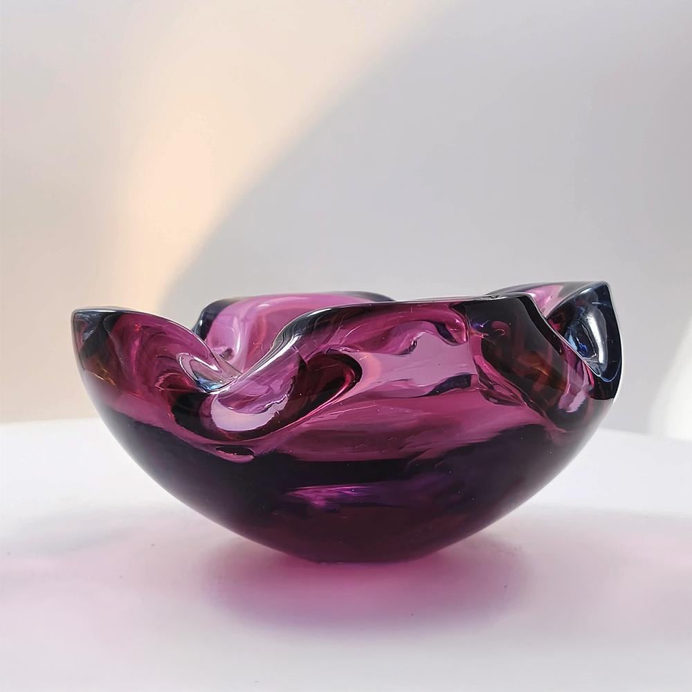 1960s Ashtray in Murano Glass by Flavio Poli for Seguso. Made in Italy.