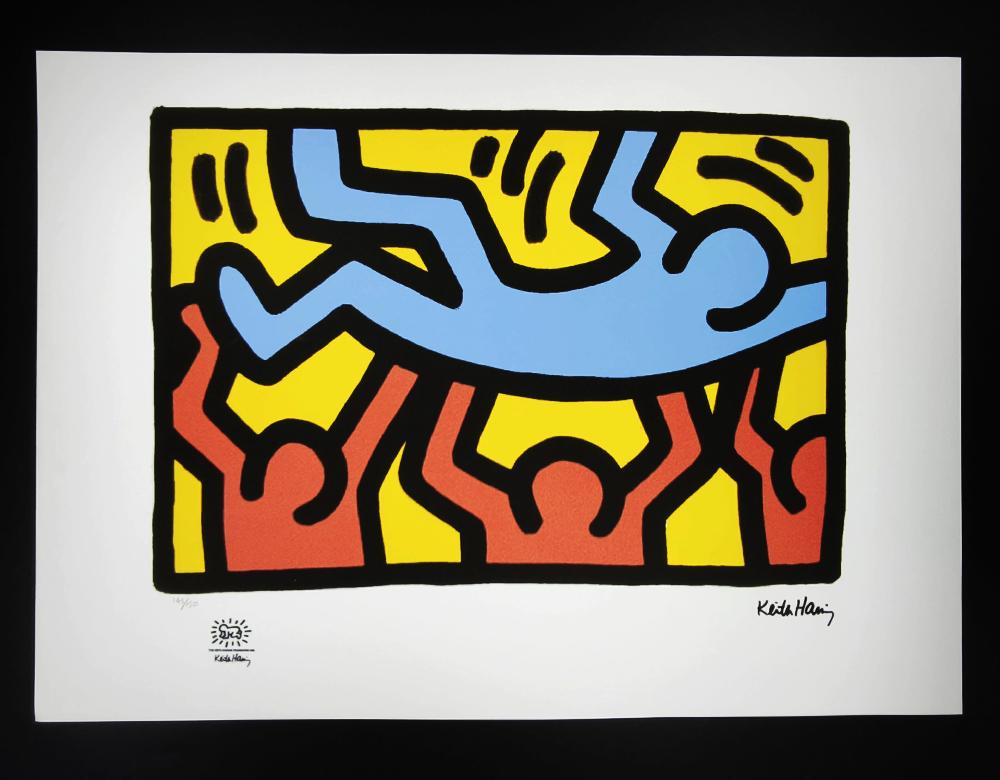 1990s Keith Haring Limited Edition Lithograph Numbered in Pencil.