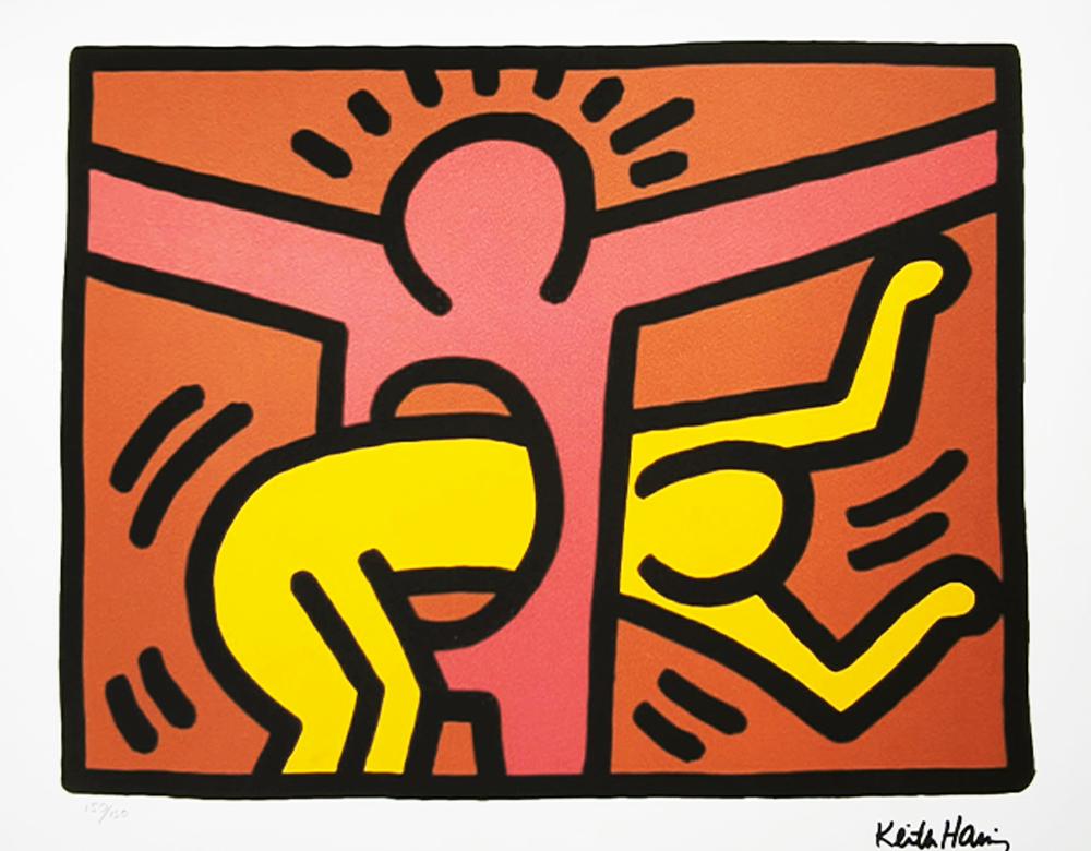 1990s Keith Haring Limited Edition Lithograph Numbered in Pencil.