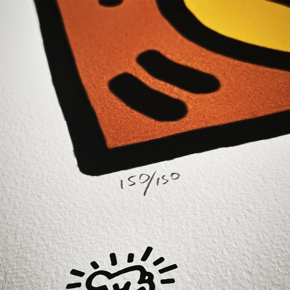 1990s Keith Haring Limited Edition Lithograph Numbered in Pencil.