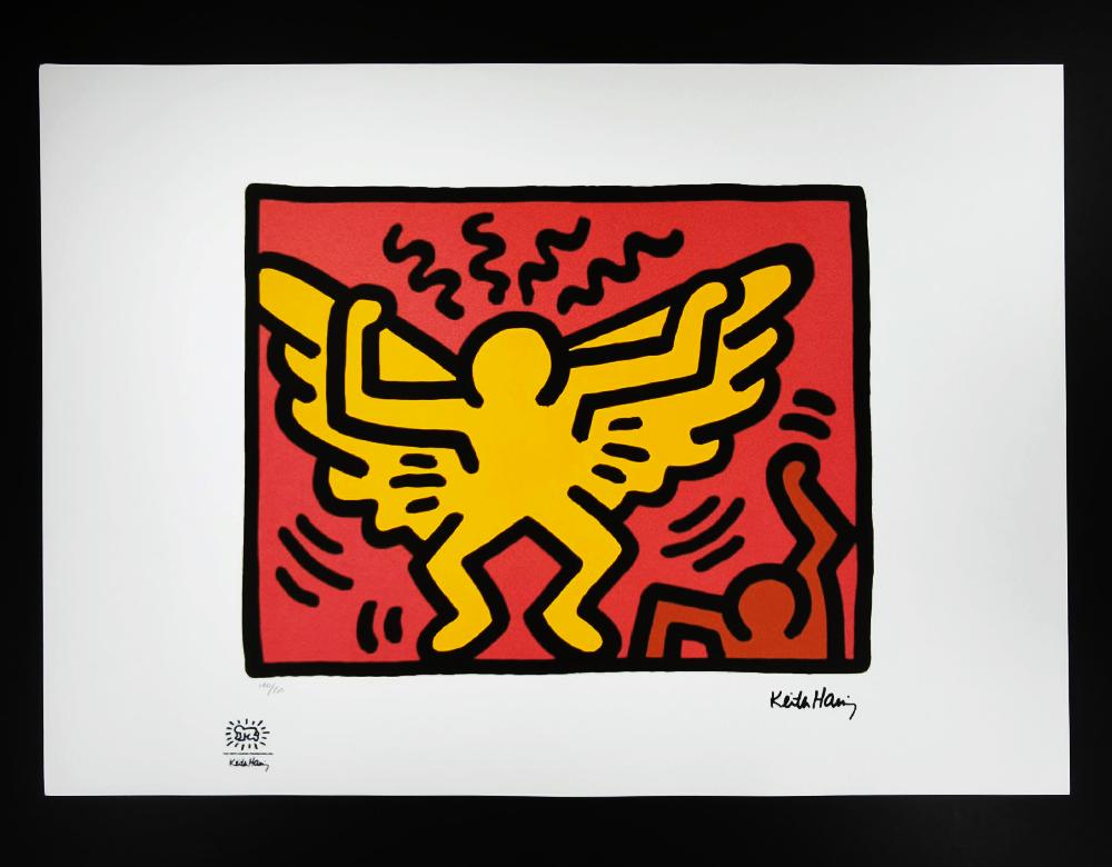 1990s Keith Haring Limited Edition Lithograph Numbered in Pencil.