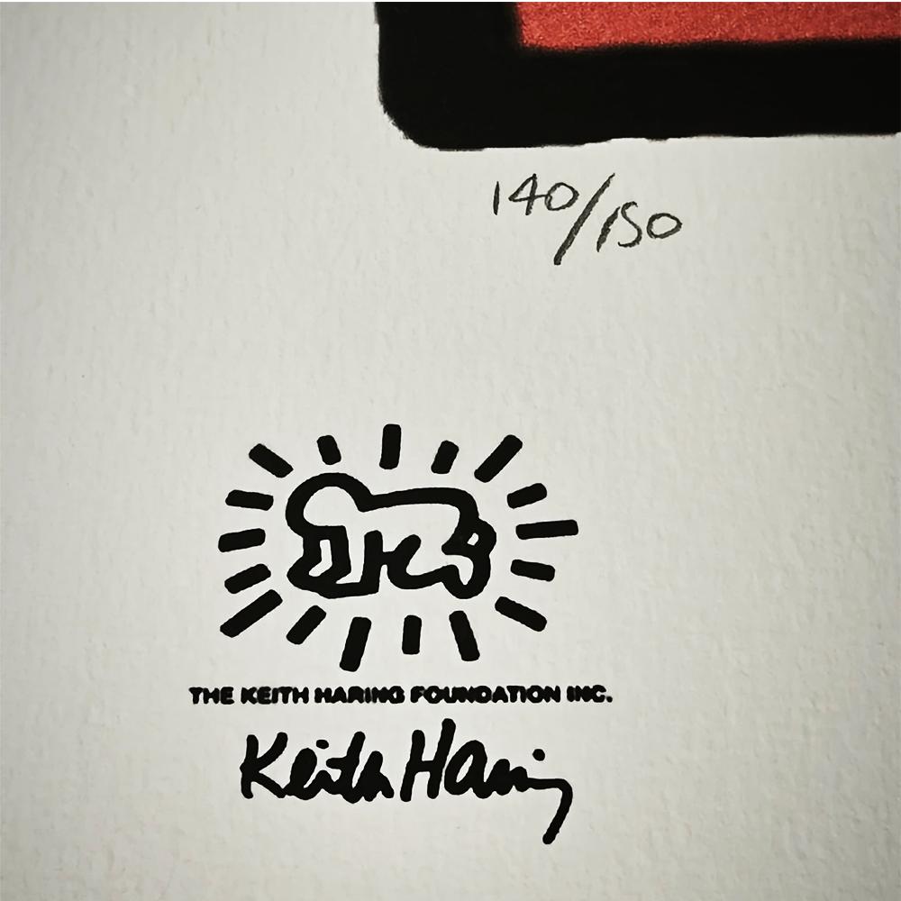1990s Keith Haring Limited Edition Lithograph Numbered in Pencil.