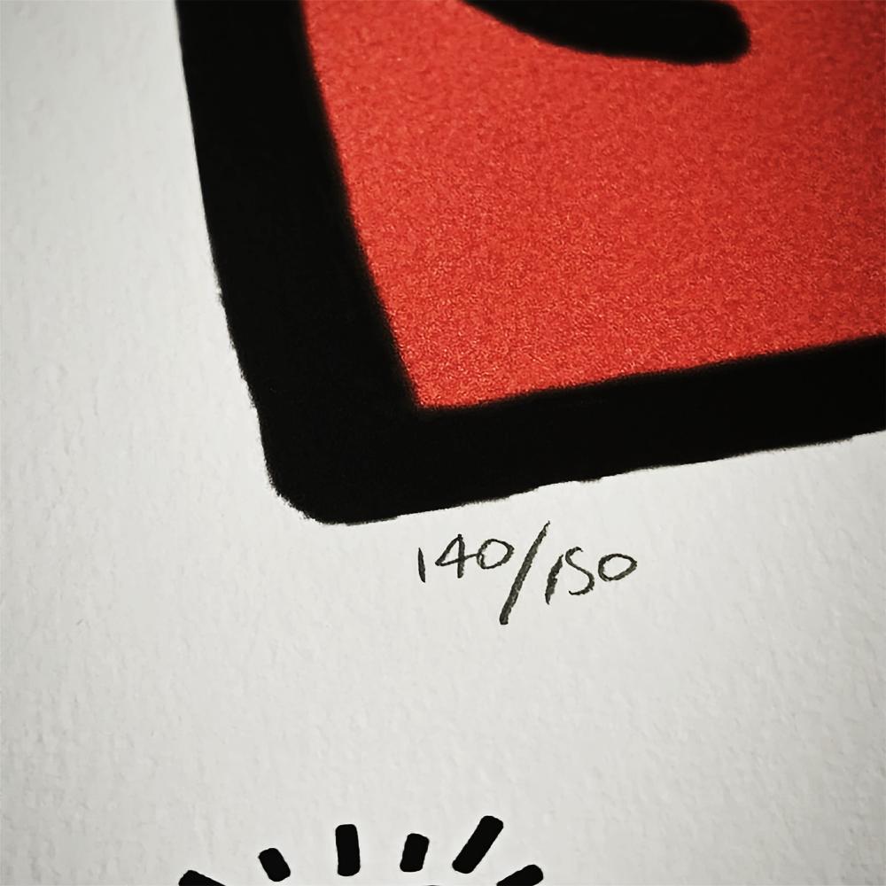 1990s Keith Haring Limited Edition Lithograph Numbered in Pencil.