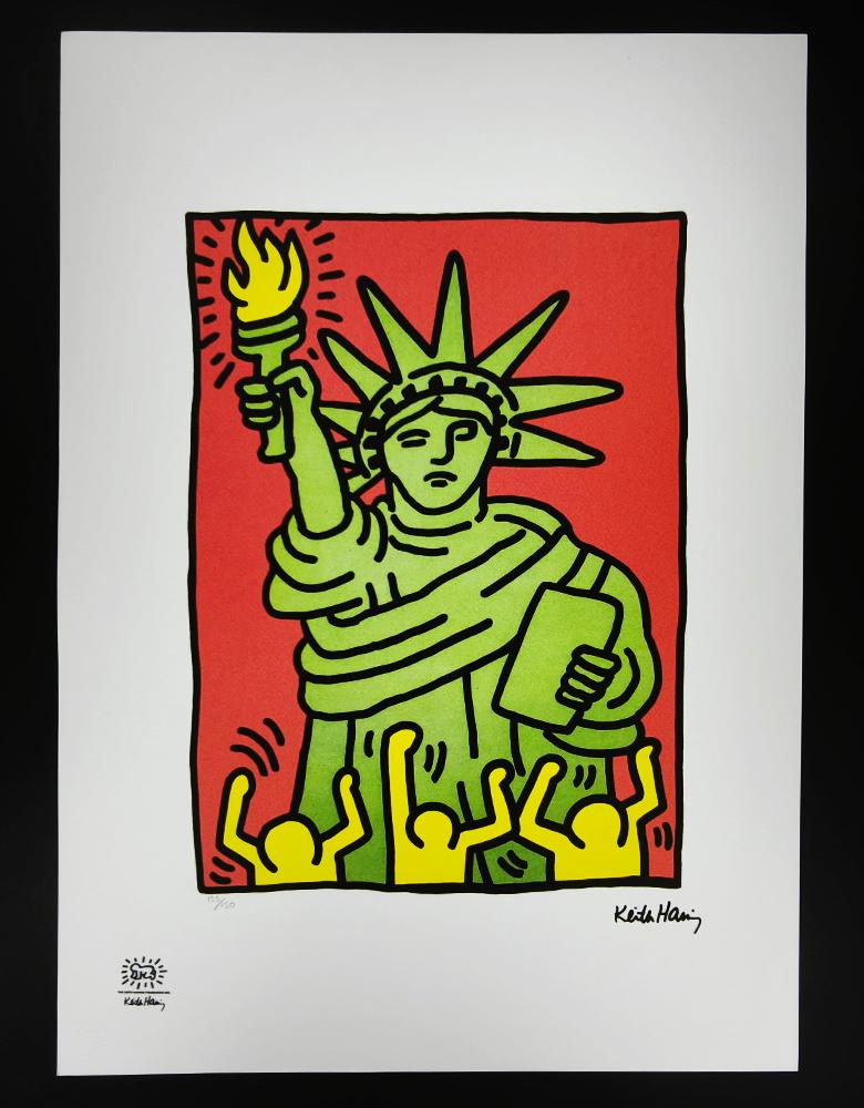 1990s Keith Haring Limited Edition Lithograph Numbered in Pencil.