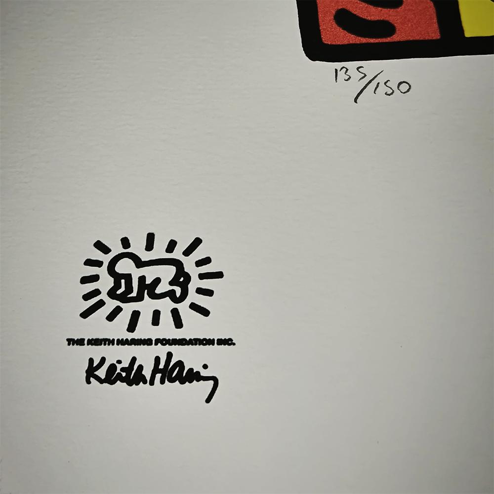 1990s Keith Haring Limited Edition Lithograph Numbered in Pencil.