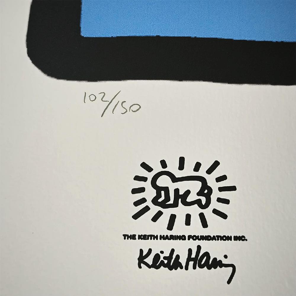 1990s Keith Haring Limited Edition Lithograph Numbered in Pencil.