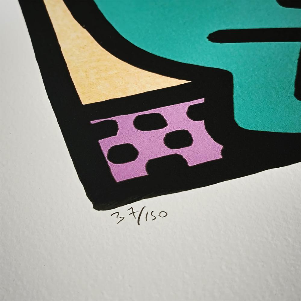 1990s Keith Haring Limited Edition Lithograph Numbered in Pencil.