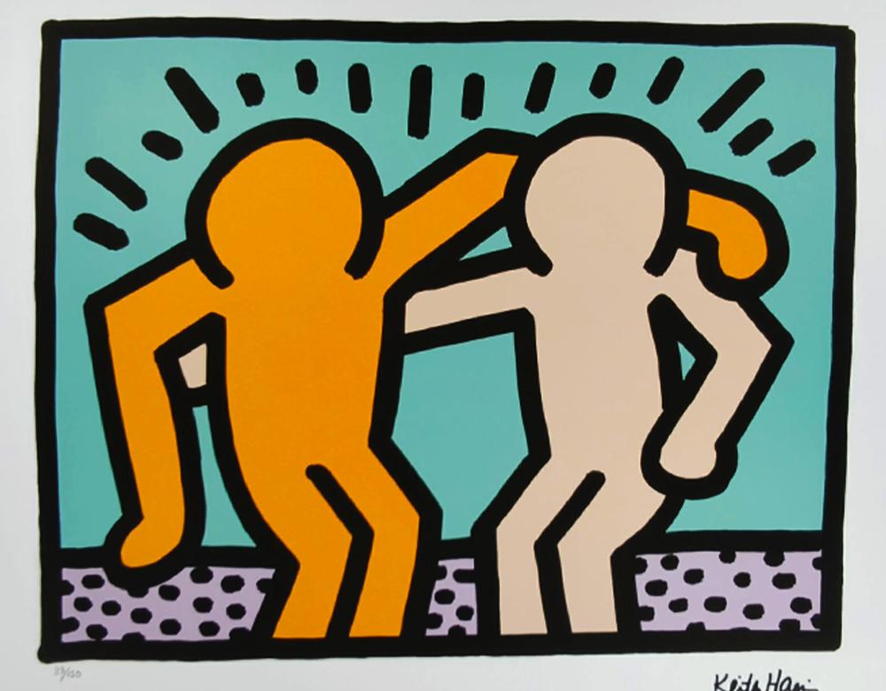 1990s Keith Haring Limited Edition Lithograph Numbered in Pencil.