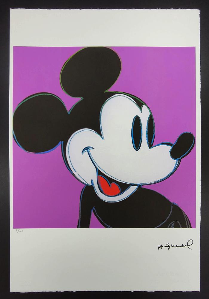 1980s Andy Warhol "Mickey Mouse" Purple Limited Series Lithograph
