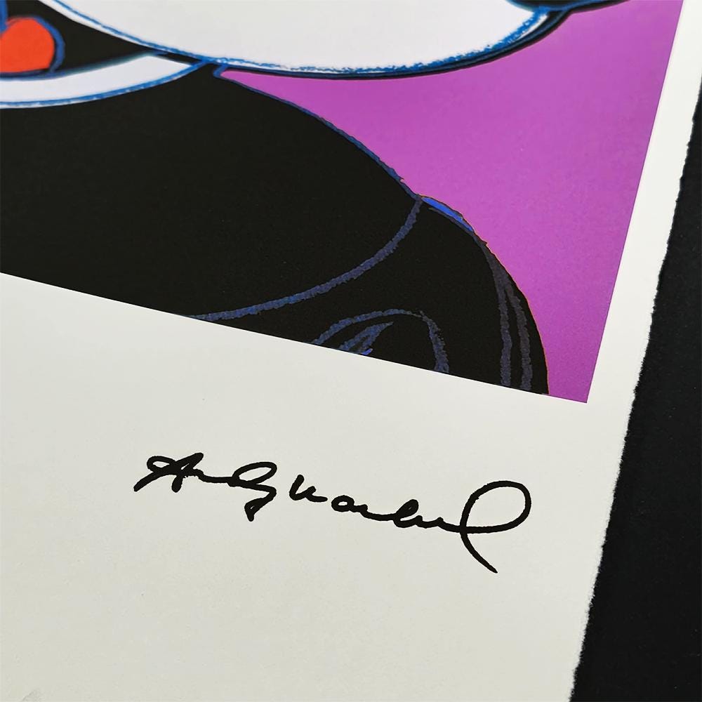 1980s Andy Warhol "Mickey Mouse" Purple Limited Series Lithograph