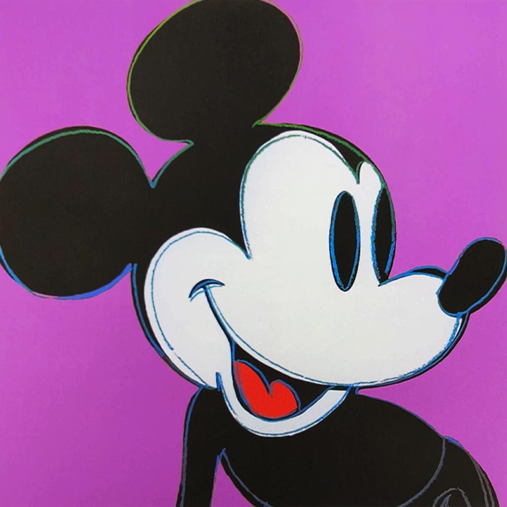 1980s Andy Warhol "Mickey Mouse" Purple Limited Series Lithograph