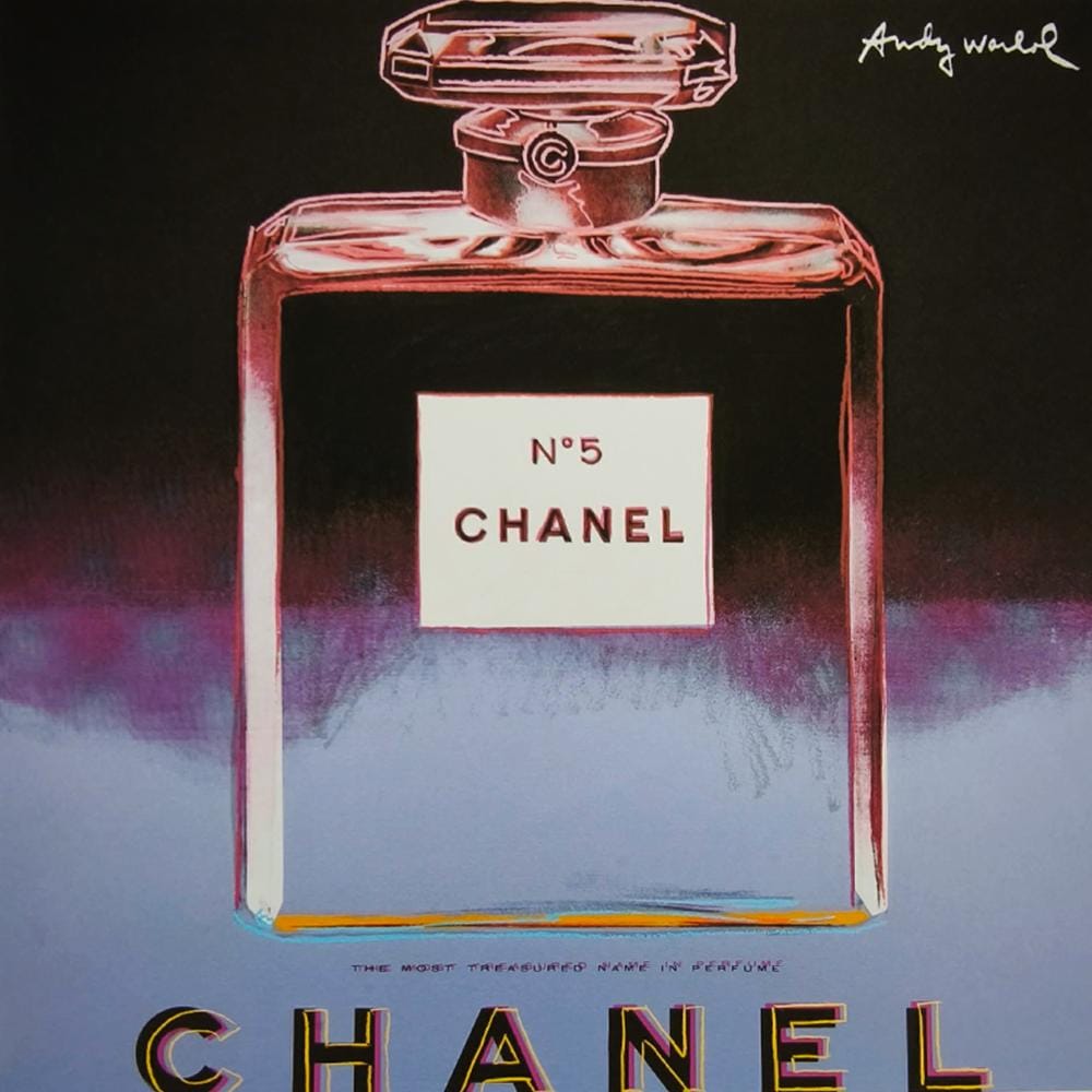 1980s Andy Warhol "Chanel n.5" Limited Edition Lithograph by CMOA - 50 x 50 cm