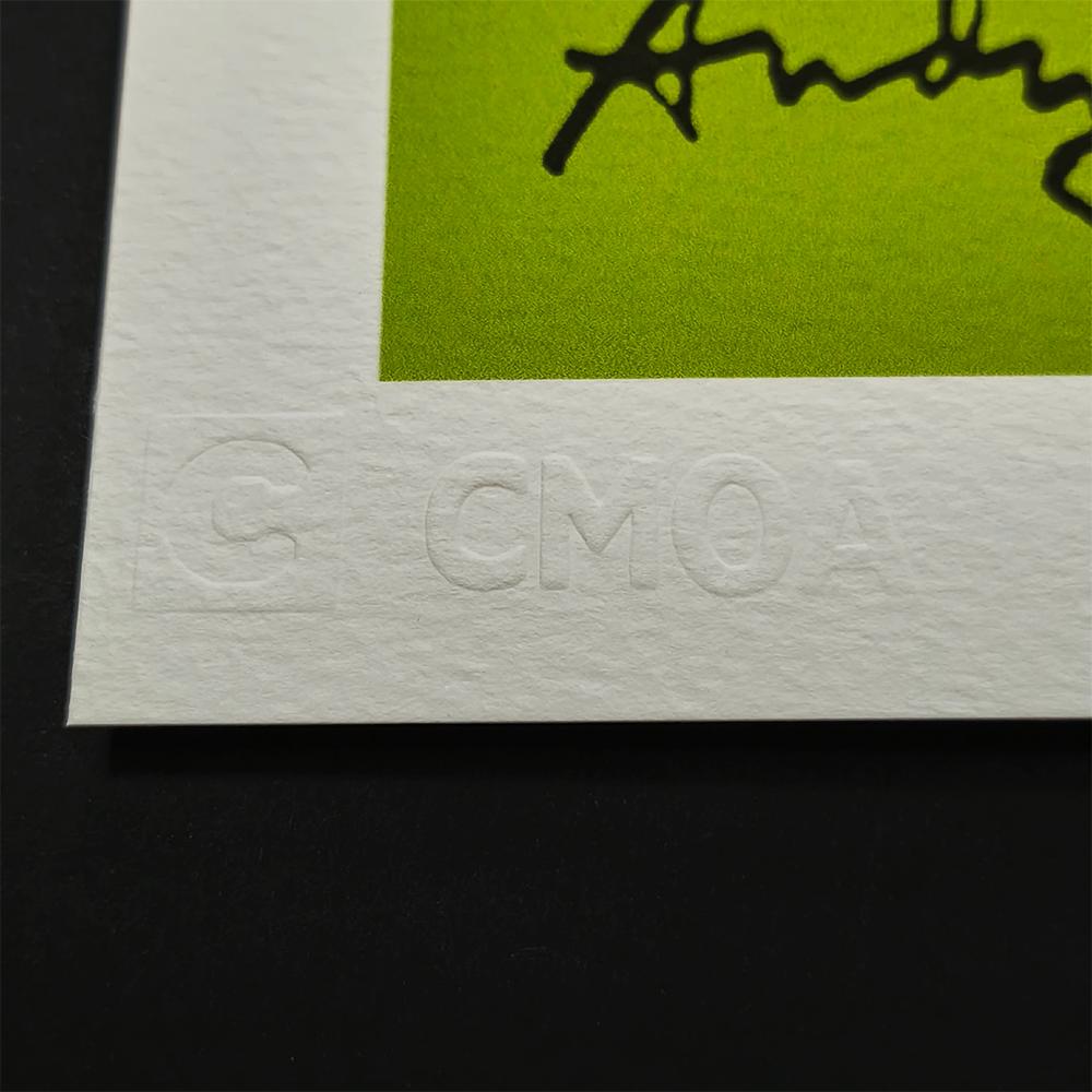 1980s Andy Warhol "Mickey Mouse" Green Limited Edition Lithograph by CMOA - 50 x 50 cm