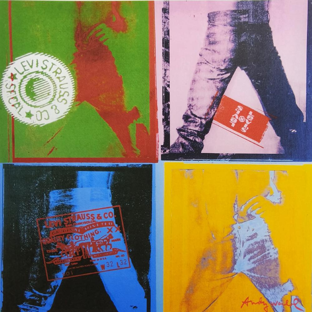 1980s Andy Warhol "Levi's" Limited Edition Lithograph by CMOA - 50 x 50 cm