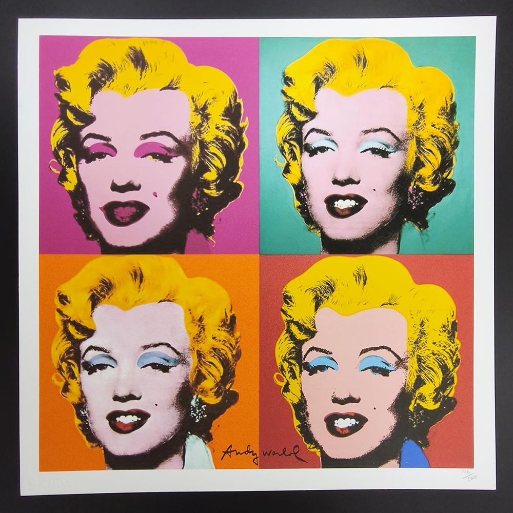 1980s Andy Warhol "Marilyn" Limited Edition Lithograph by CMOA - 50 x 50 cm
