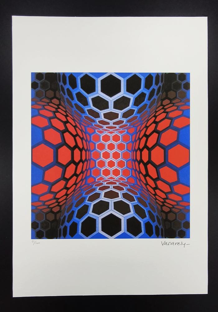 1970s Victor Vasarely Limited numbered Edition Lithograph.