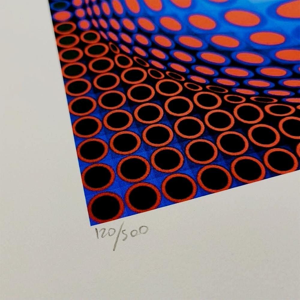 1970s Victor Vasarely Limited numbered Edition Lithograph.