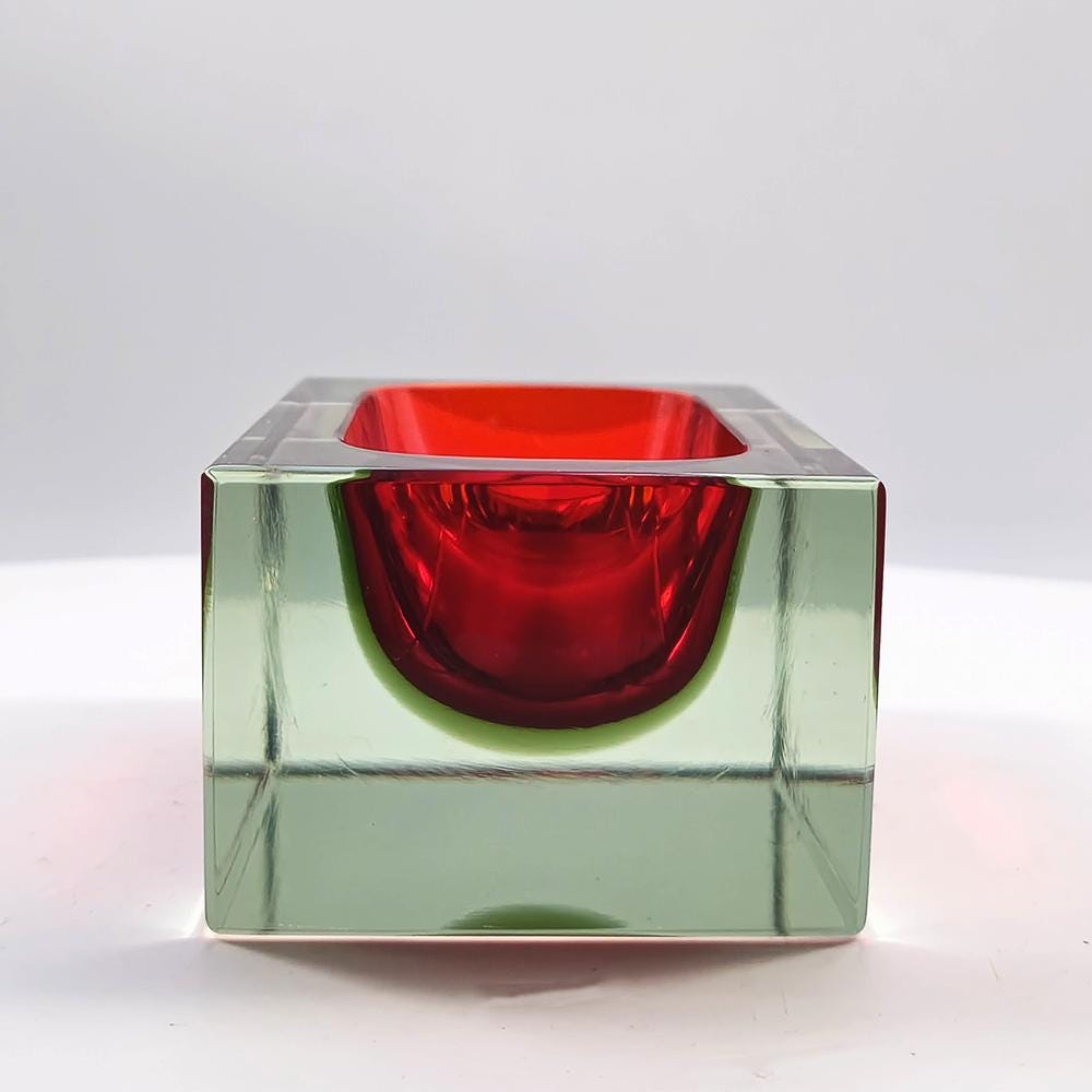 1960s Rectangular Ashtray or Catch-all in Murano Glass by Flavio Poli for Seguso.