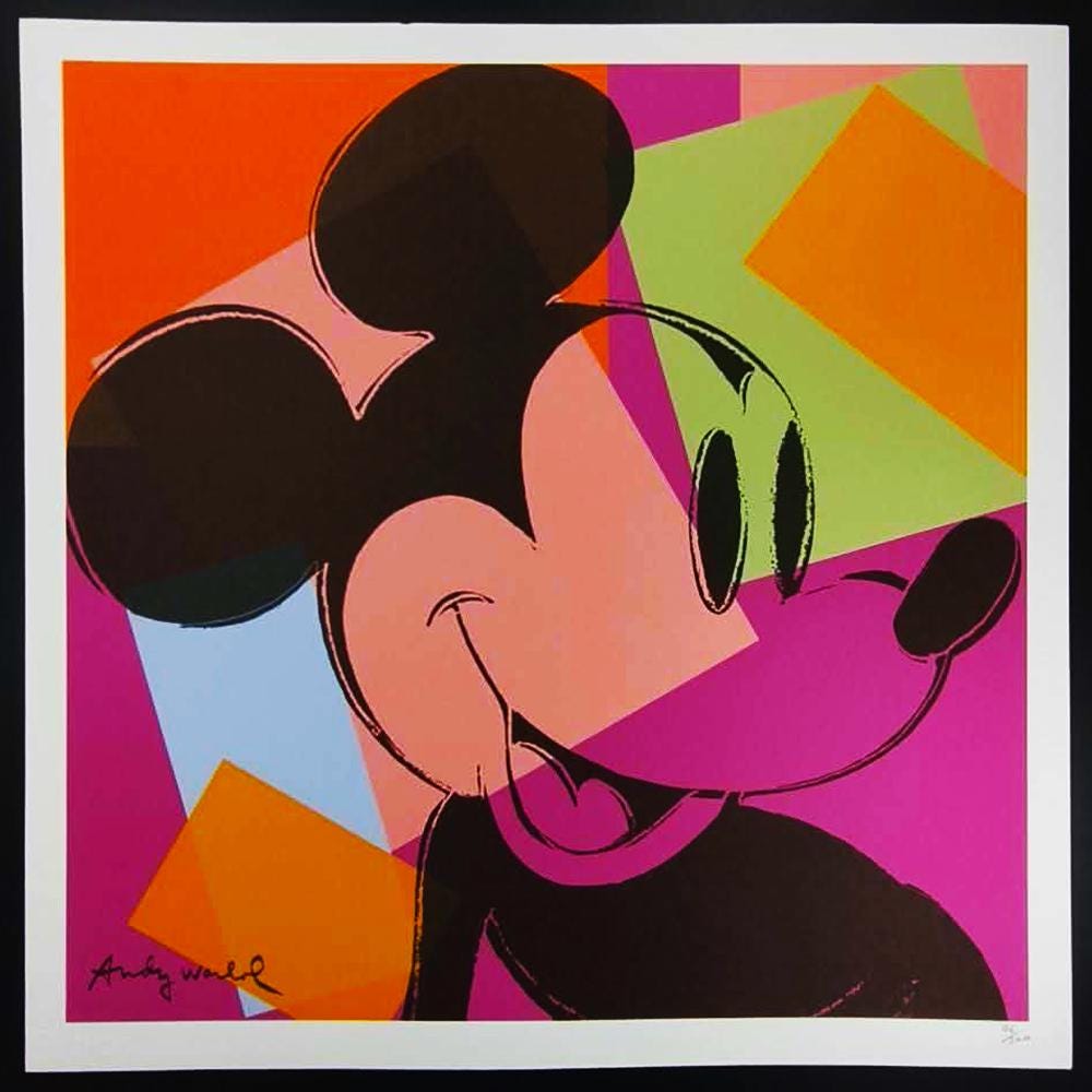 1980s Andy Warhol "Mickey Mouse" Limited Edition Lithograph by CMOA