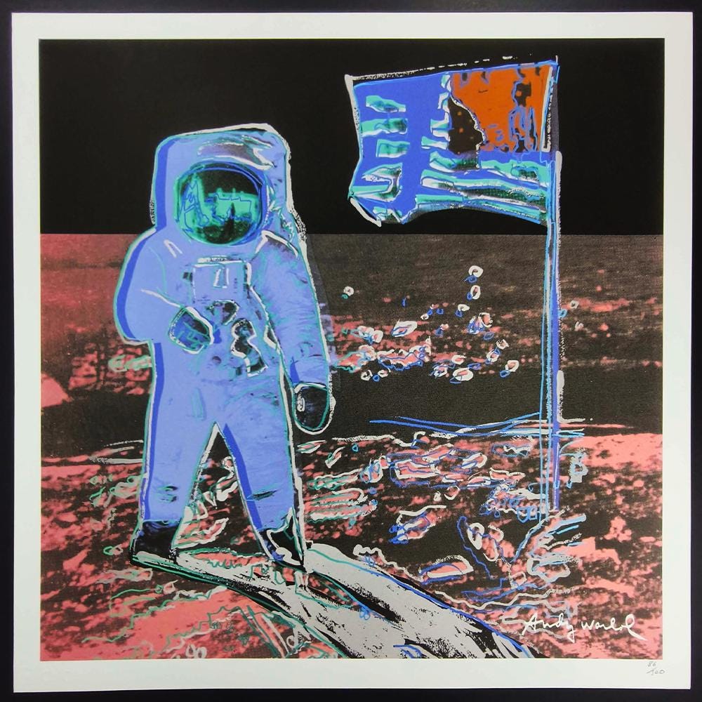 1980s Andy Warhol "The Moon" Limited Edition Lithograph by CMOA