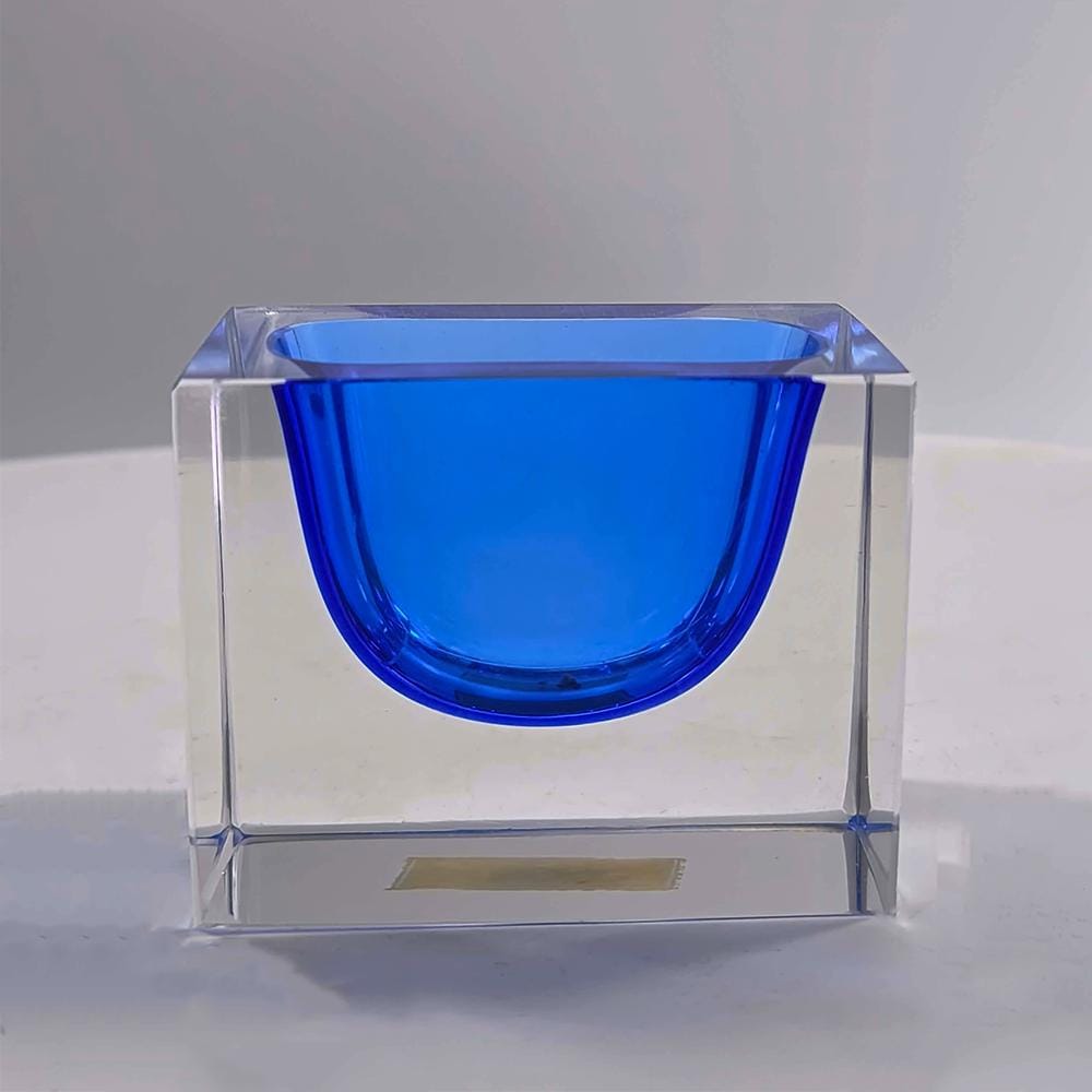 1960s Little Size Rectangular Ashtray in Murano Glass by Flavio Poli for Seguso.
