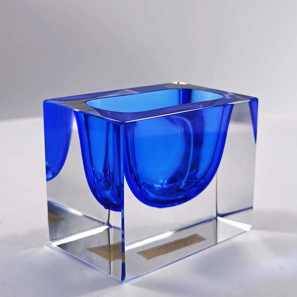 1960s Little Size Rectangular Ashtray in Murano Glass by Flavio Poli for Seguso.