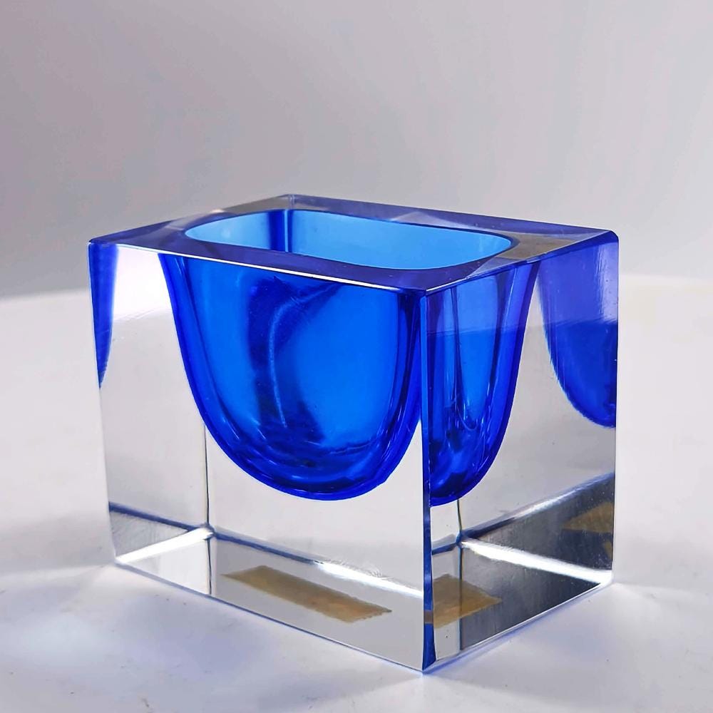 1960s Little Size Rectangular Ashtray in Murano Glass by Flavio Poli for Seguso.