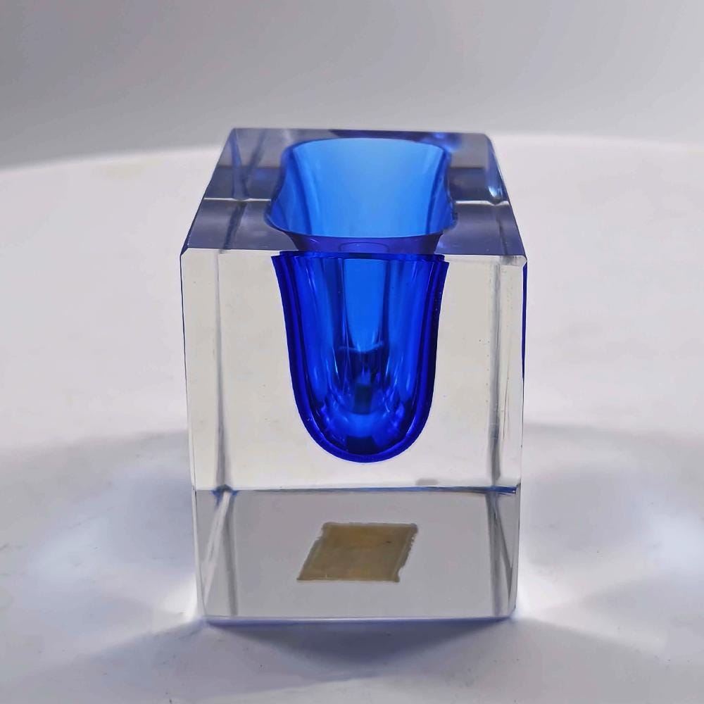 1960s Little Size Rectangular Ashtray in Murano Glass by Flavio Poli for Seguso.