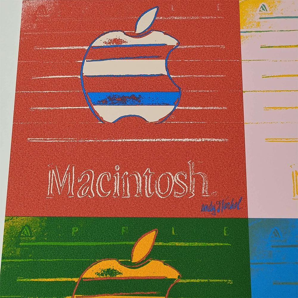 1980S Andy Warhol "Apple - Macintosh" Limited Edition Lithograph by CMOA.