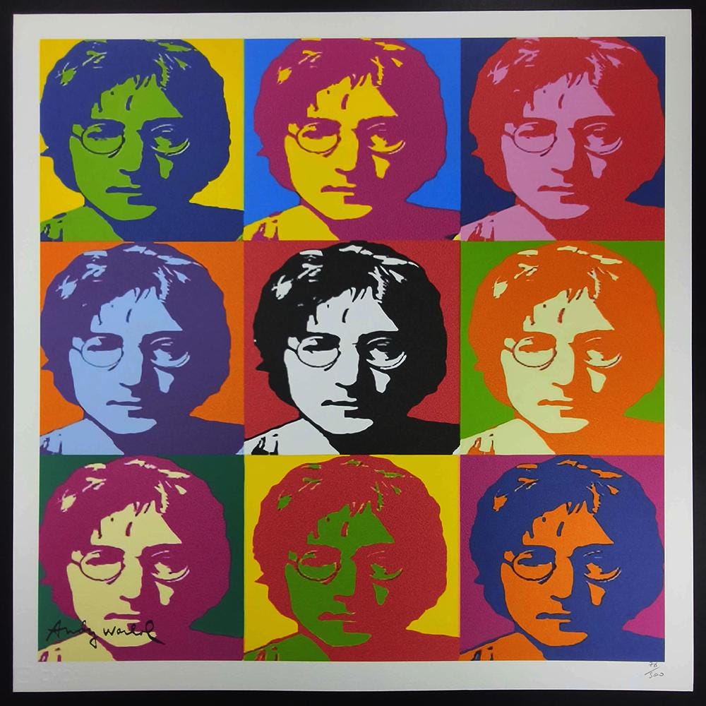 1980s Andy Warhol "John Lennon" Limited Edition Lithograph by CMOA