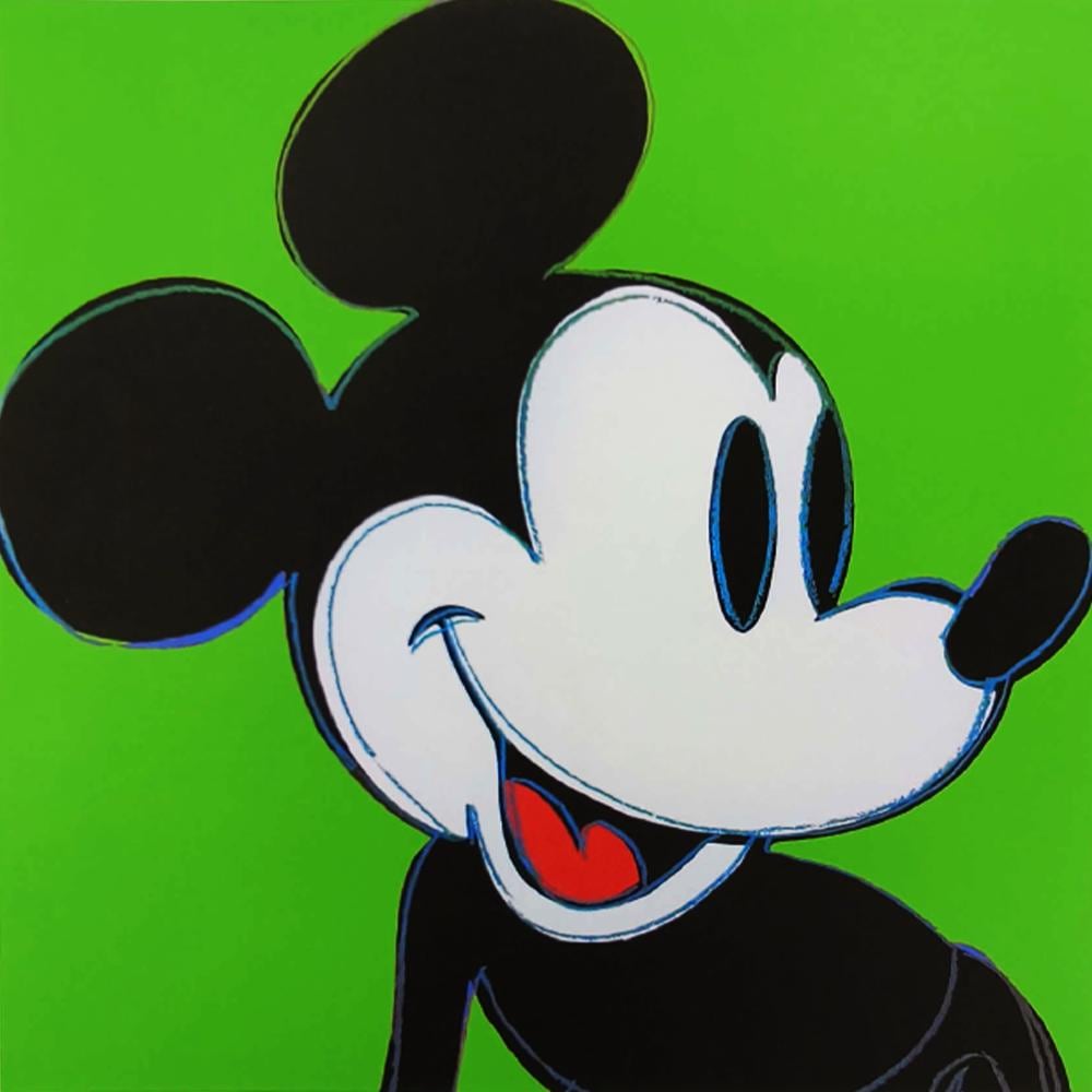 1980s Andy Warhol "Mickey Mouse" Green Limited Edition Lithograph.